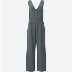 WOMEN PONTE SLEEVELESS WRAP JUMPSUIT
